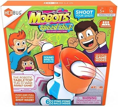 HEXBUG Mobots Speed Shot, Robot Tossing Game, Electronic Indoor Tabletop Toy, Family Fun for Kids and Adults, Ages 5 and Up
