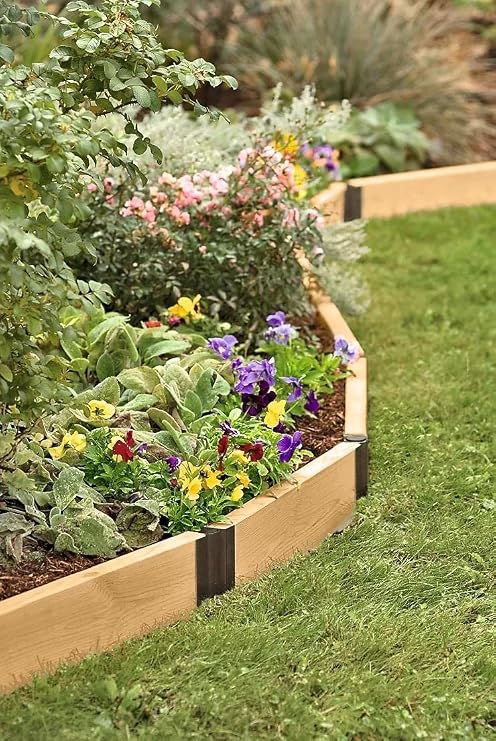 Gardener's Supply Company Raised Garden Bed Lifetime Pivoting Corner | Sturdy Rustproof Aluminum Planter Box Corner Brackets with Screws and Plastic Cap Included | Pivots 90-180 - 6" (Set of 2)