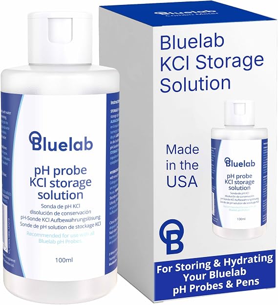 Bluelab KCl Storage Solution for pH Probes and Pens, for Maintaining, Hydrating, and Storing pH Meters, Made in the USA (120ml / 4.5 fl. oz)