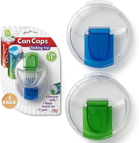 Jokari Snap and Sip Can Caps, Pack of 2