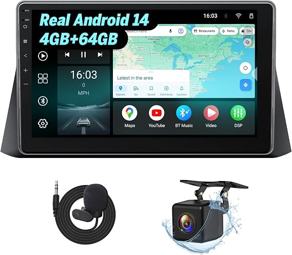 Eonon 4+64GB 10.1" Android 14 Car Stereo for Honda Accord 2008-2012 | Wireless CarPlay Android Auto GPS satellite navigation Bluetooth 5.4 WiFi interne custom fit dashboard for Honda