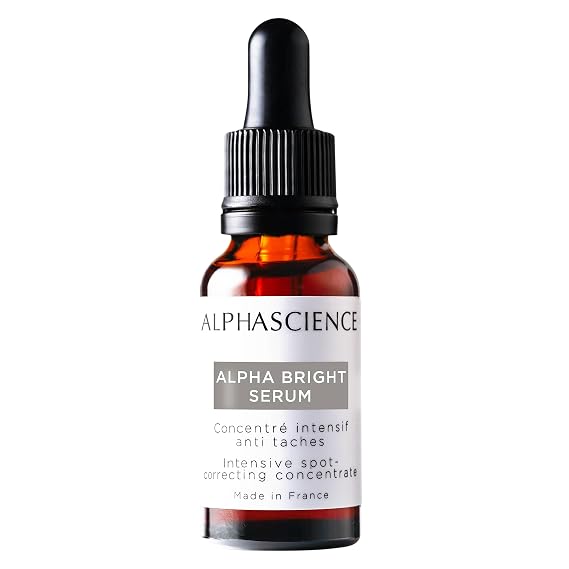 ALPHASCIENCE Alpha Bright Serum 20 ml / 0.68 Fl Oz - Intensive spot correcting concentrate - Anti Aging Face serum - Antioxidant serum - normal to combination skins - Made in France
