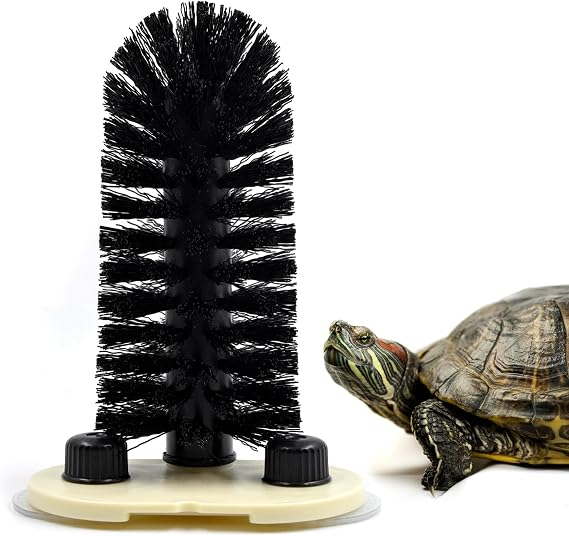 Turtle Brush with Twist-Lock Suction Cups, Tortoise Shell Cleaner