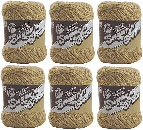 Lily Sugarn Cream Yarn Bulk Buyolids (6-Pack) Jute 102001-82