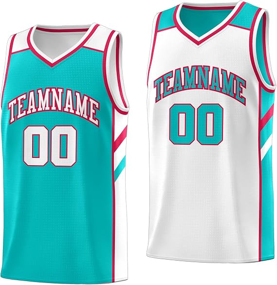 Custom Reversible Basketball Jersey - Personalize Team Uniform Design Your Own Name & Number for Men/Youth