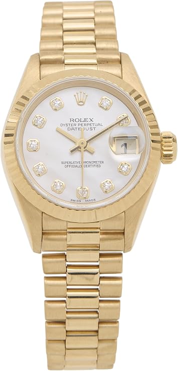 Pre-loved Mother of Pearl Diamond Dial President 69178 26mm, White