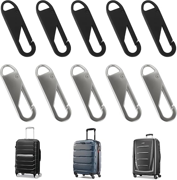 10 Pcs Zipper Pull Replacement Compatible with Samsonite Luggage