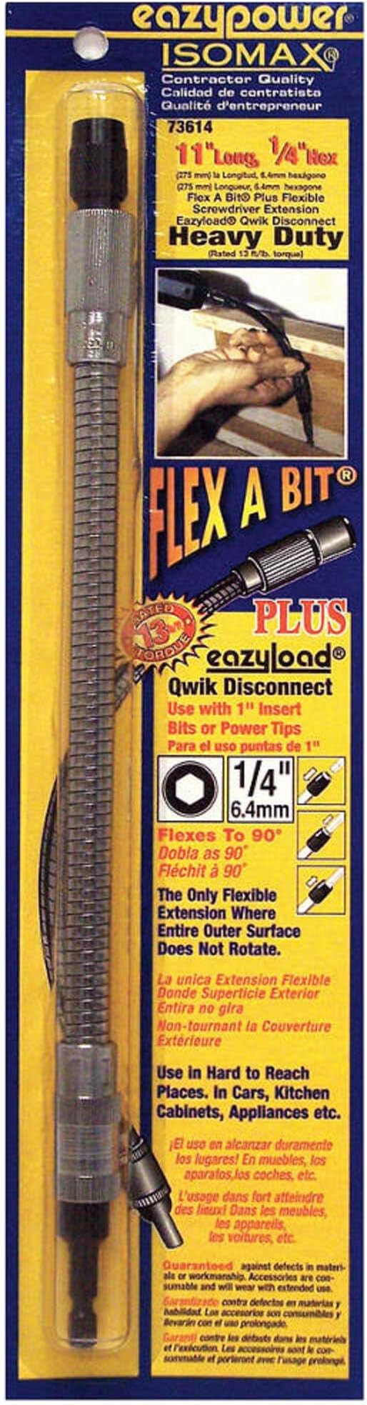 Eazypower 73614 Eazyload 11" Flex A Bit Plus 1/4" Hex (1 Pack)