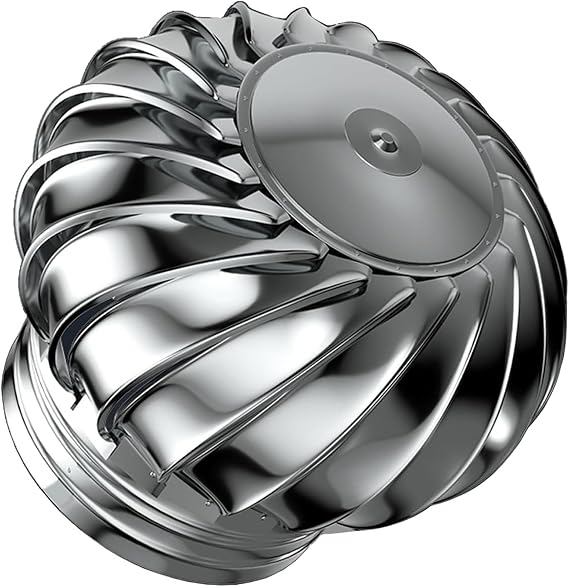 Stainless Steel Roof Wind Turbines Cap Vent Roof Ventilator - Air Vent Outlet 110 150 160 200 250 300mm No Deformation Rotating Roof Vents Energy-Efficient - All Purpose Chimney Cowl