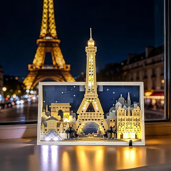 BRIKSMAX 2.0 Light Kit Compatible with Lego Architecture Paris City of Love 21064 Building Sets- Original LED Lighting Kits (Accessories Only) for Display, Gifts & Collectors