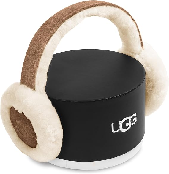UGG Kids Earmuff with Plush Sheepskin Comfort, Snug Fit Headband - Minimalist Embroidered Logo - Warm Cold Weather Wear