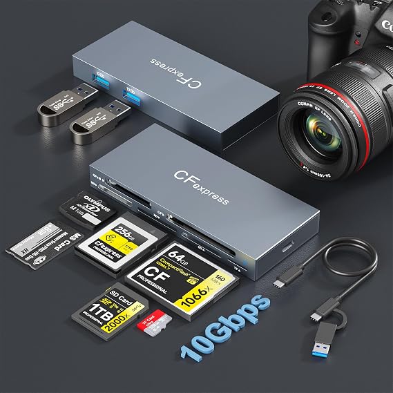 CFexpress Type B Card Reader, USB 3.2 Gen 2 10Gbps Memory Card Reader