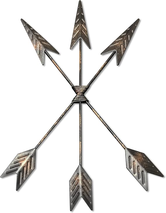 Redwix Arrow Wall Decor Large 3-Set, 14'' Metal Arrows, Rustic Farmhouse