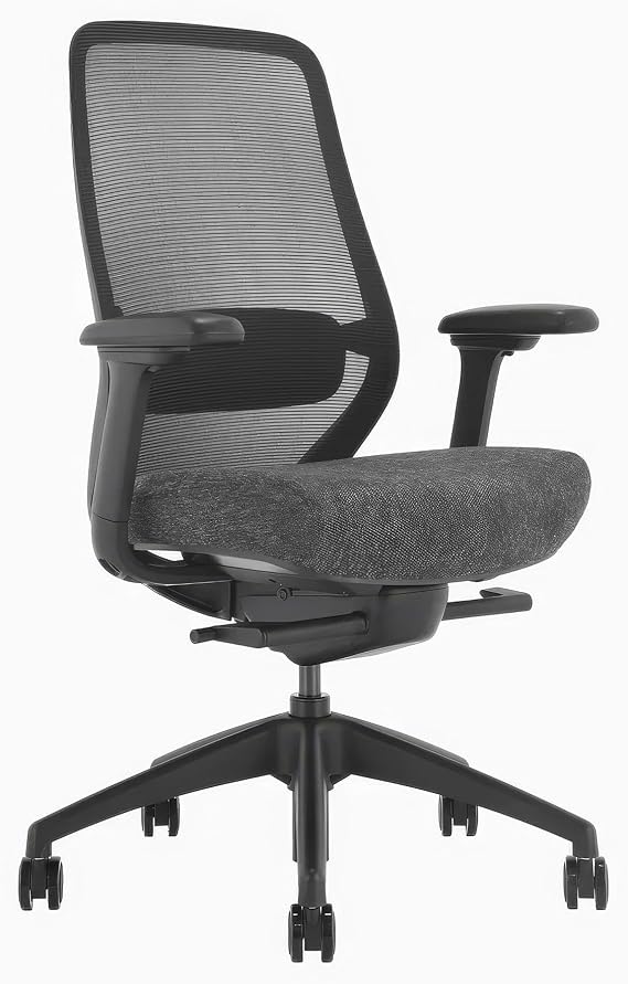 Desky Coilflex Ergonomic Office Chair Black No Headrest