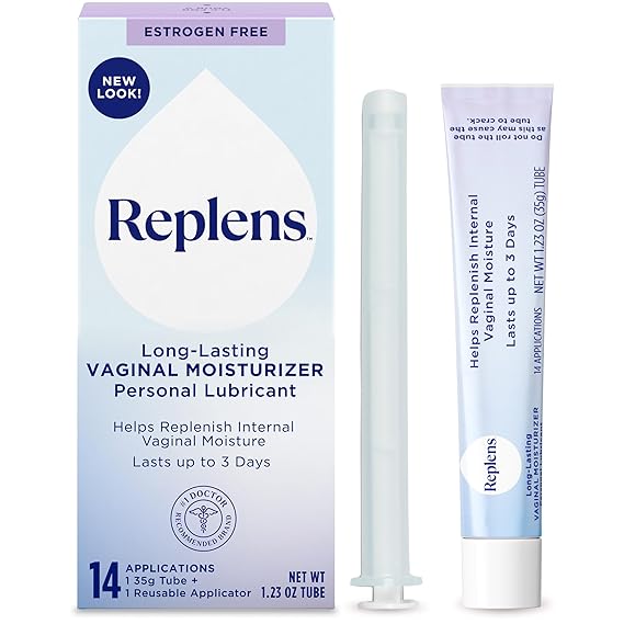 Replens Long-Lasting Vaginal Moisturizer, Relieves Vaginal Dryness for Up to 3 Days, Fragrance Free, 14 Applications