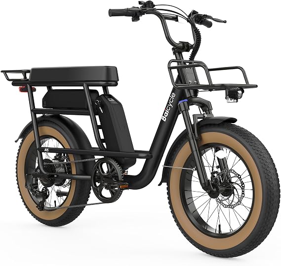 Baicycle 28MPH Electric Bikes for Adults 1800W Peak Motor Ebike 20" Fat Tire E Bike with 160 Miles(PAS) Long Range Electric Bicycle with Dual 52V Removable Batteries Front Suspension 7 Speed