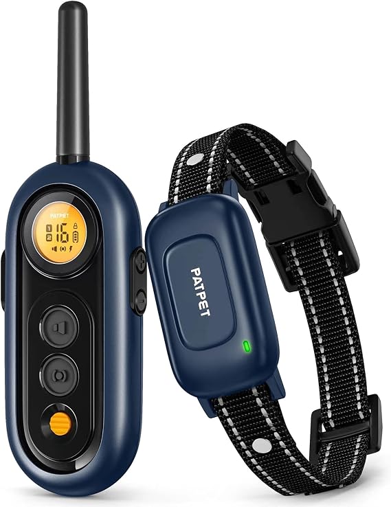 PATPET Dog Training Collar with Remote -2000Ft IPX7 Waterproof Dog Shock Collar, 4 Modes (Beep/Vibration/Shock 0-16 Levels/Keypad Lock) Rechargeable Electric Dog Collar for Small Medium Dogs 10-100lbs