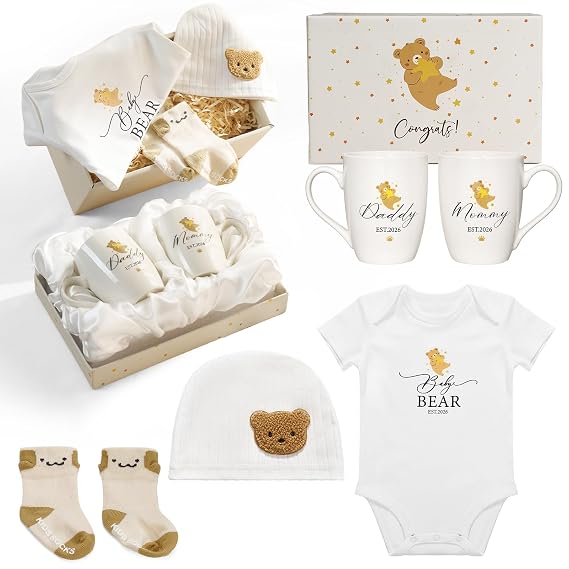 AW BRIDAL New Mom Gifts for Women, Baby Gift Baskets for Boys Baby Shower