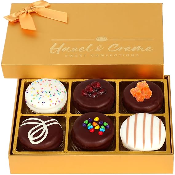 Dark Chocolate Covered Cookie Gift Box Gourmet Vegan Kosher Treats