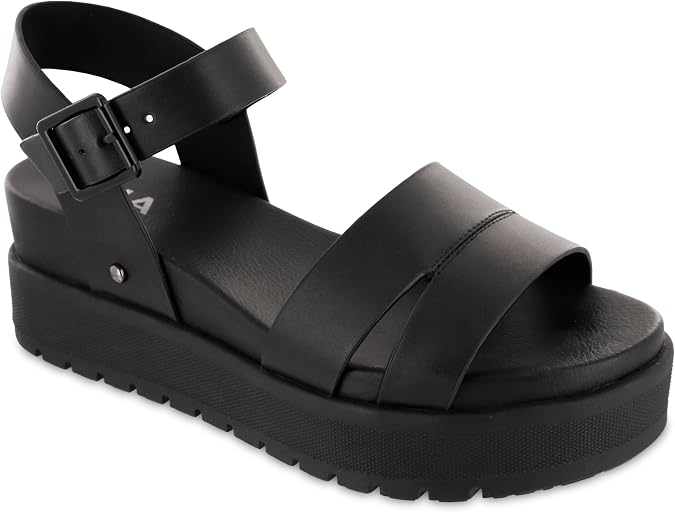 MIA Shoes Maya Women's Vegan Leather Platform Flatform Sandals