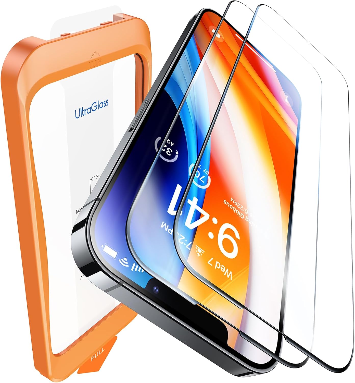 UltraGlass TOP 9H Glass for iPhone 1313 Pro Screen Protector [Military Grade Shatterproof & Longest Durable] Screen Protector 1313 Pro Tempered Glass Full Coverage Protection, 2 Packs