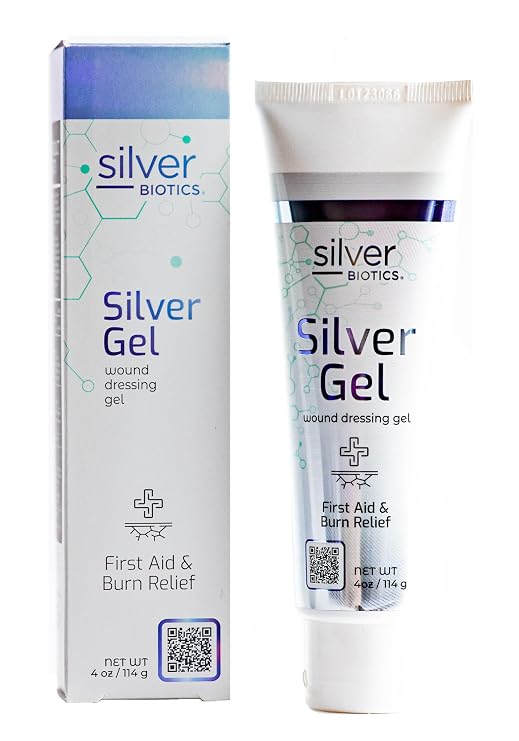 Silver Biotics First Aid Advanced Silver Technology | 24 ppm Wound Healing Gel | Protection for Cuts, Irritations and Burns | 4.0 oz