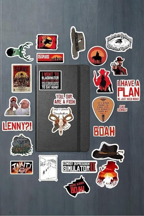 Red Dead Redemption Rdr2 Sticker Paketi/Bullet Journal Defter Çıkartma Ajanda Laptop Etiket, 56874615879486