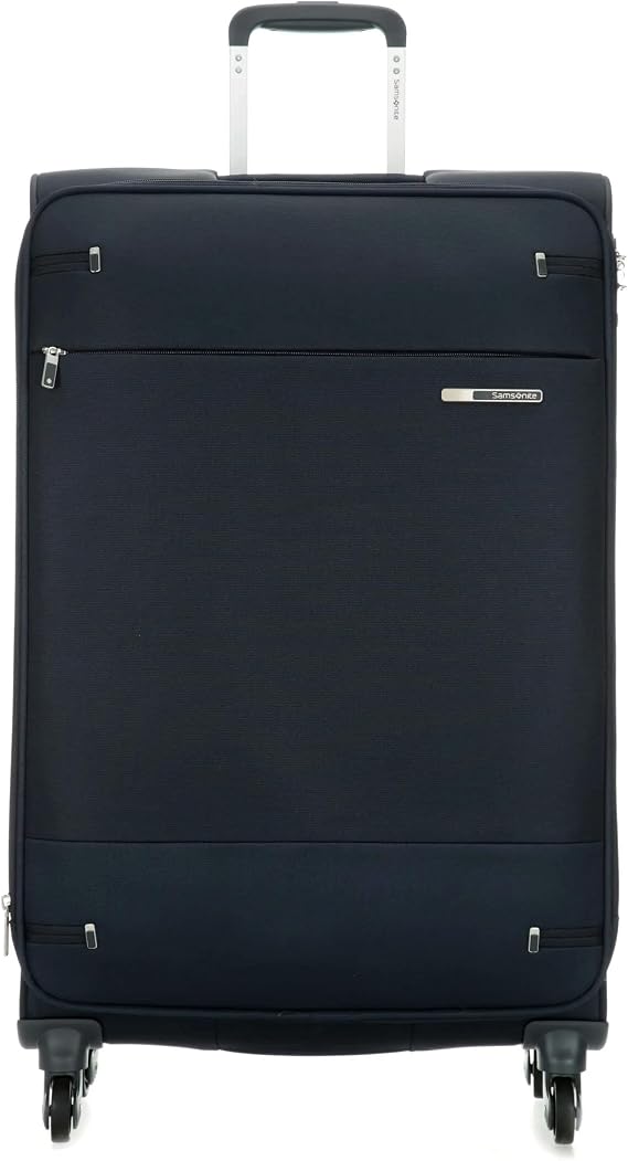 SAMSONITE Base Boost - Spinner 66/24 Expandable Hand Luggage, 66 cm, 67.5 liters, Blue (Navy Blue)