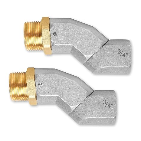 2PCS 3/4 Inch NPT Fuel Hose Swivel 360 Rotating Connector for Fuel Nozzle Multi Plane Fuel Plane Swivel
