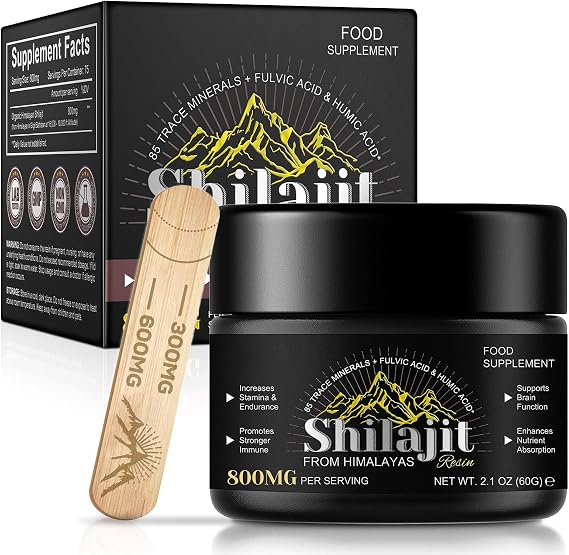 Himalayan Shilajit Resin for Men & Women, 60g Shilajit Resin, Energy Boost & Immune Support, Enhances Nutrient Absorption