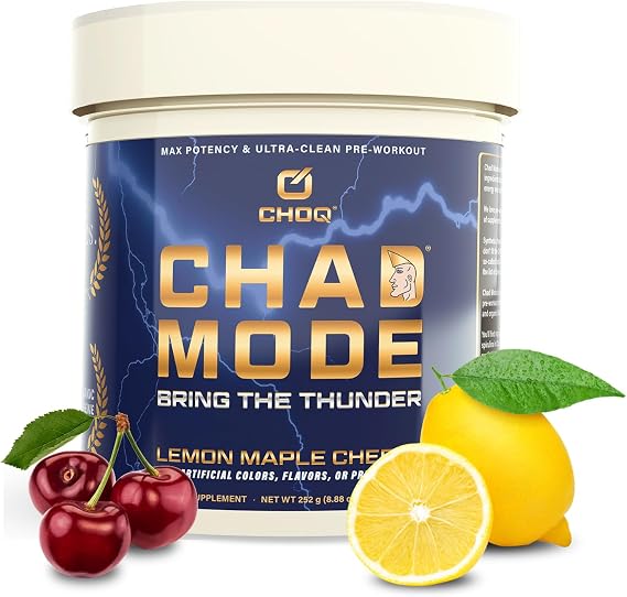 CHOQ Chad Mode - Pre Workout Powder for Men & Women - Organic Energy Supplement with L-Citrulline, Beta Alanine & Green Coffee - Clean & Natural Pre Workout