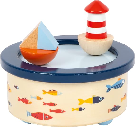 small foot Large Ocean Wooden Musical Box for Children Aged 3+ with Removable Figures Item 12215 Wood Colour