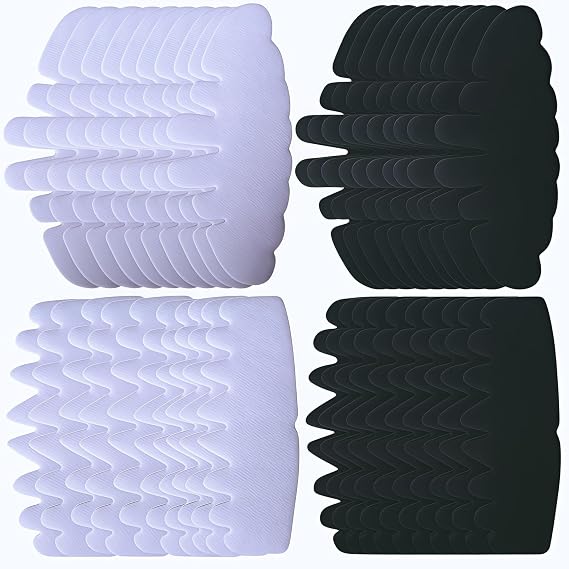 40 PCS Baseball Cap Inserts, Felt Washable,Reusable Hat Liner Hat Shaper Inserts for Baseball (Black & White)