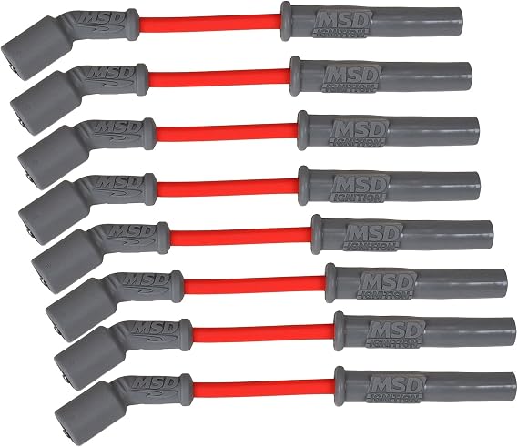 MSD 32819 Super Conductor Spark Plug Wire Set, Red