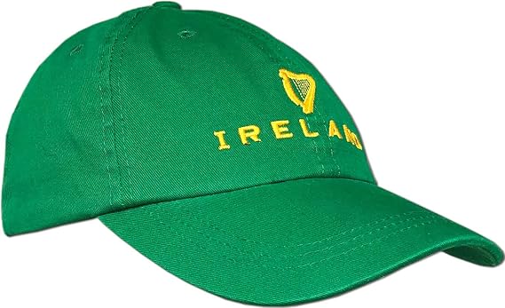 Irish Baseball Cap, St.Patrick's Day Cap, Green, Harp Logo.