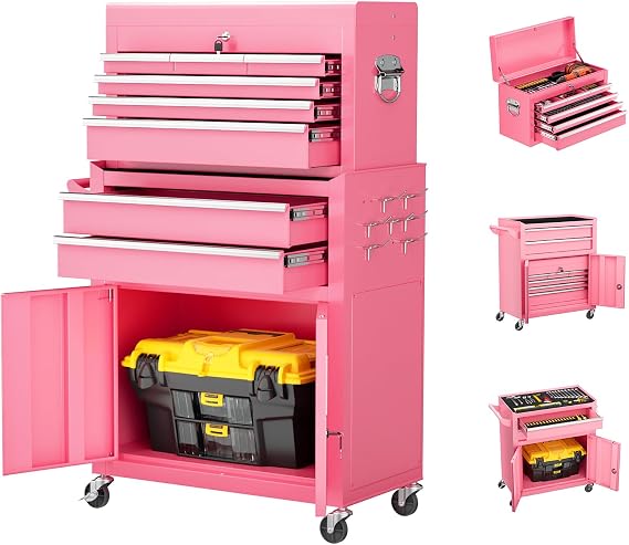8-Drawer Heavy-Duty Tool Chest with Lock