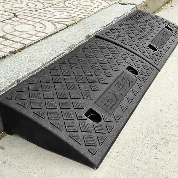 Kerb Ramps 9cm Height, 2PCS Curb Ramp for Cars, Heavy Duty Threshold Ramp for Wheelchairs, Curb Ram for Driveway, Mobility Scooter/Step,(50x27x9cm) X2
