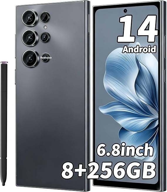 C24 Ultra Unlocked Phone, 8GB+256GB Large Storage Smart Phone,