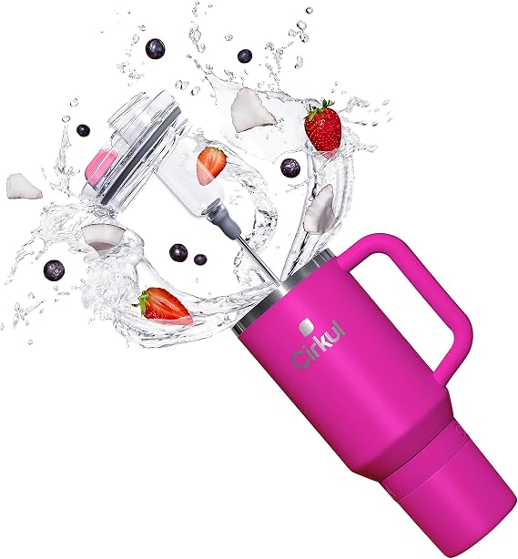 Cirkul 40oz. Brink Stainless Steel Tumbler with Handle, All-Day StrawSipTM, Double-Wall Insulated