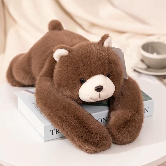 Cute Weighted Cuddly Toy Weighted Laziness Plush Raccoon Plush Toy Soft Cuddly Toy Cushion Gifts for Children Girls Boys (Brown Bear 65 cm)