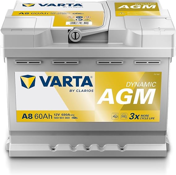 Varta Start&Stop AGM 12V 60 Ah Akü A8