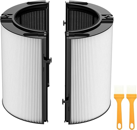 2025 Upgraded 360° Combi Glass H13 Hepa + Activated Carbon Filter Compatible with Dyson TP07 TP10 TP06 HP06 TP04 HP04 PH02 PH01 PH03 PH04 HP09 TP09 HP07 HP10 Air Purifier, 2-in-1 Replacement Filters