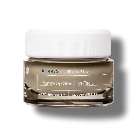 KORRES Black Pine 4D Bio-Shape Lift Plumping Night Cream, 1.35 Fl Oz