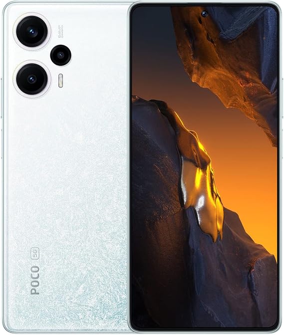 XIAOMI Poco F5 5G + 4G LTE 256GB + 12GB Global Version Unlocked 6.67" 120Hz 64Mp Triple Camera (Tmobile Mint Tello Metro USA Market) + (w/Fast Car 51W Charger Bundle) (White (Global))
