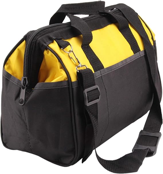 Holdfiturn 16 Inch Tool Bag Hard Bottom Heavy Duty Tool Storage Organizer