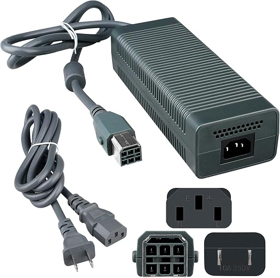 OSTENT 100-240V 203W AC Adapter Power Supply Brick Cable Cord for Microsoft Xbox 360 Console US Plug