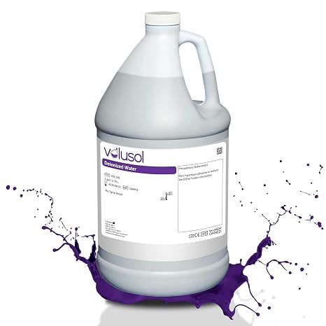Volu-Sol Laboratory Grade Deionized Water Demineralized DI Solution for Deep Cleaning, Cooling Systems, Cosmetics, Hygiene & Steam Mops 1 Gallon (1-Pack)