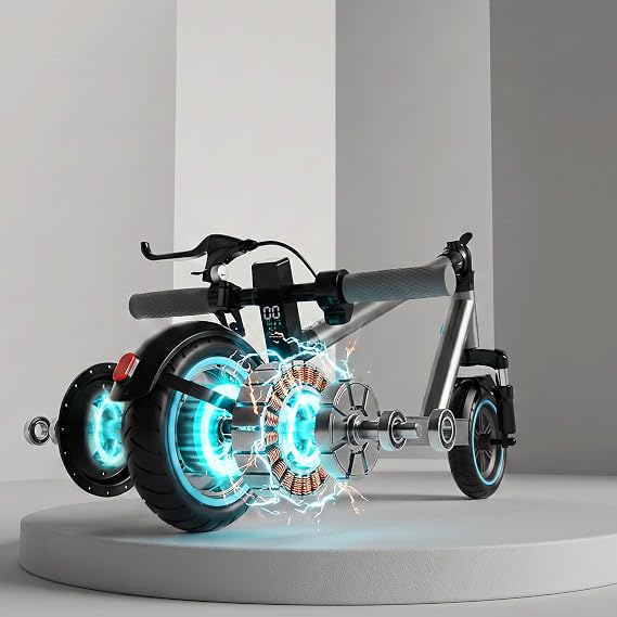 Electric Scooter, 500W Peak Motor, 8.5" Tires, Max 28 Miles Long Range, Top Speed 21MPH, APP, Dual Brakes, Folding, Commuting E Scooter with Dual Suspension for Adults and Teens