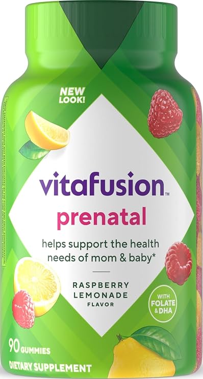 Vitafusion Prenatal Vitamin Gummies for Women | 90 Count | Folate & DHA