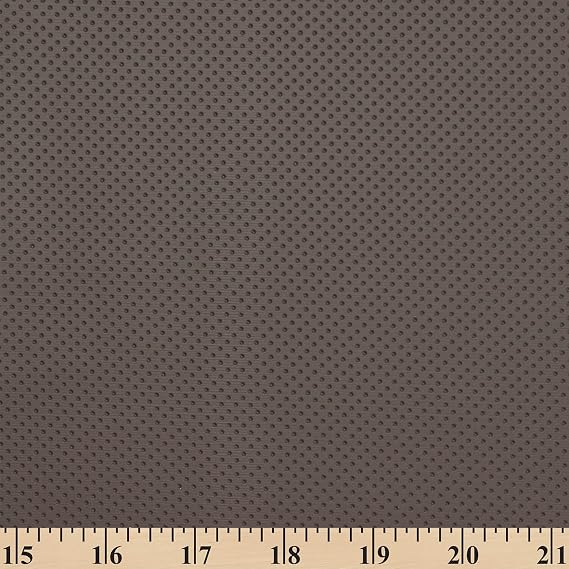 Dotted Stretch Vinyl Fabric Upholstery Perforated 54" Wide BTY Auto Home Commercial (Charcoal)